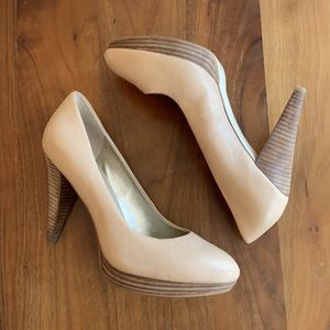 Nude Leather High Heels size 7.5